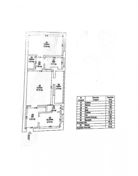 Apartament 2 camere | ET. 2/4 | langa Iulius Mall | Comision 0% - Schiță 20