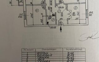 Apartament 3 camere  Piața Unirii – Piața Alba Iulia 76 mp - Schiță 7