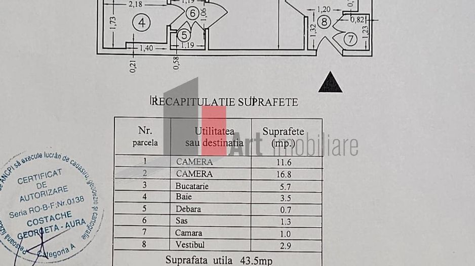 Apartament 2 camere Campia Libertatii - Schiță 13