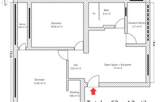 3 Camere-Mobilat-Utilat-60mp-Centrala Termica-Zona Grivitei - Poză 8