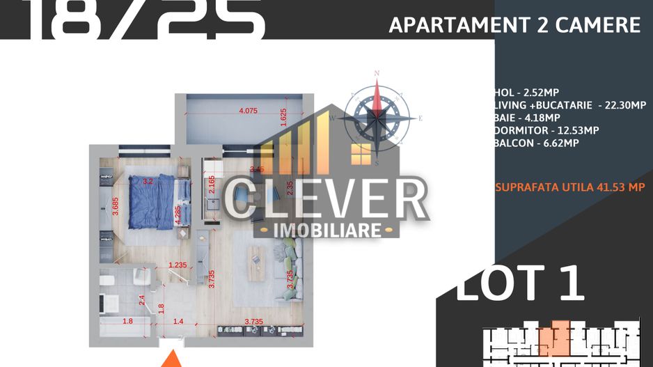 2 camere -Ideal Investitie-Theodor Pallady-Comision 0 - Poză 1