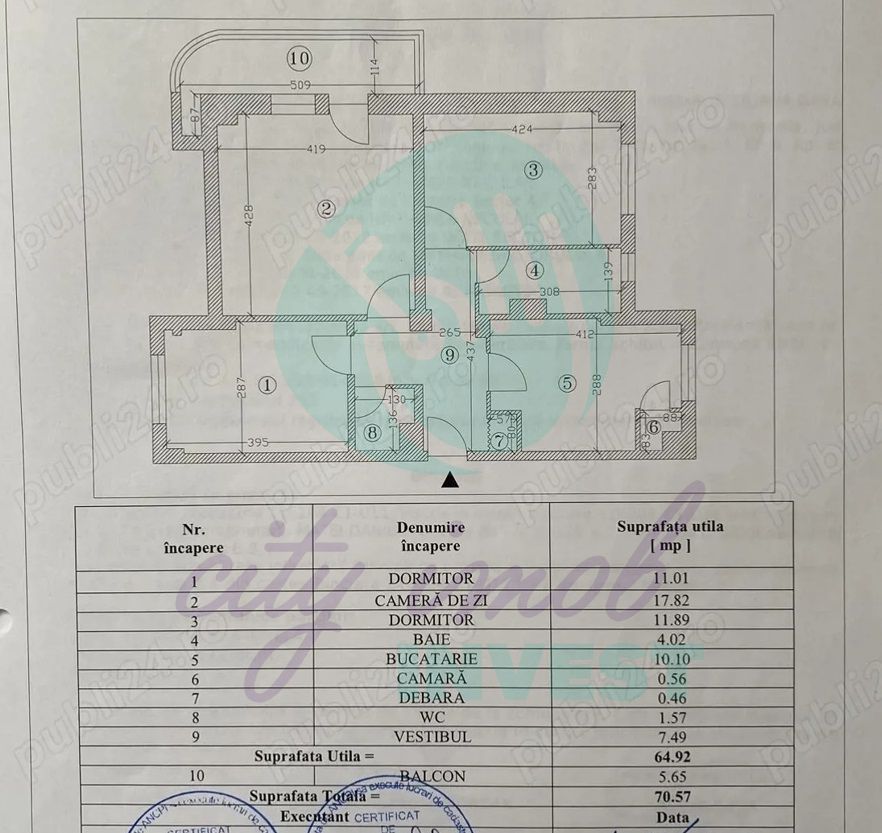 3 camere decomandate, 2 bai, langa METROU TIMPURI NOI - Poză 11