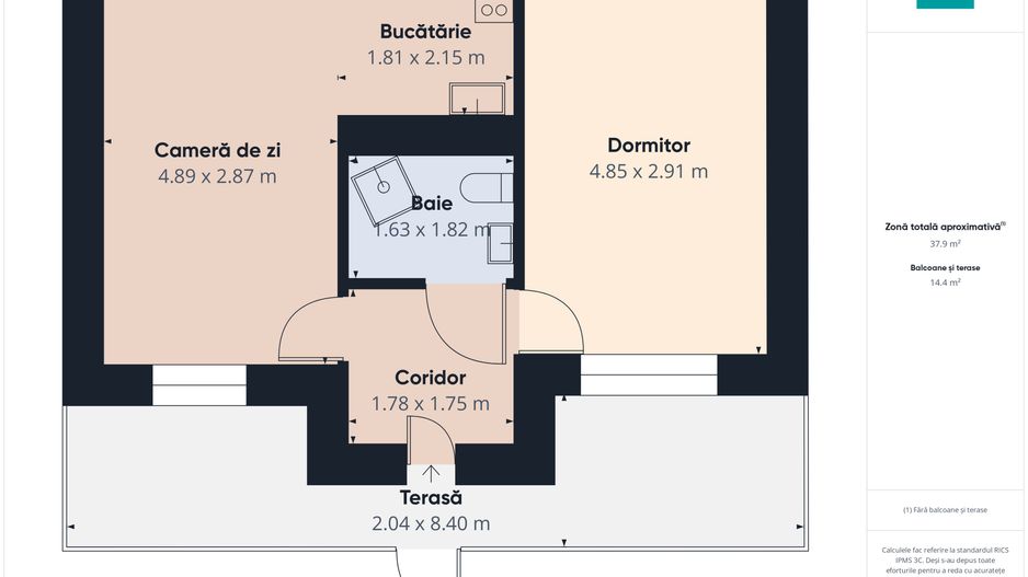 Apartament cu 2 camere in Aradul Nou - Poză 8