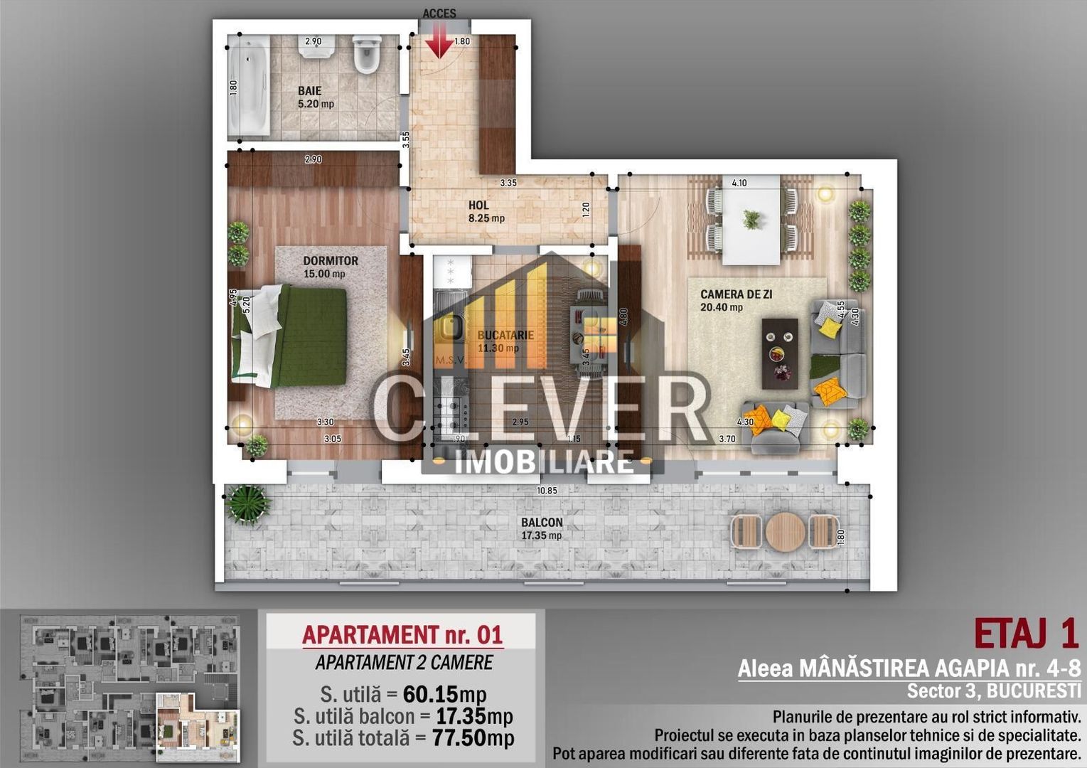 Apartament 2 camere Titan | Balcon 17 mp | 0% comision - Poză 5