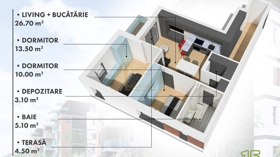 Satu Mare, Micro 17, Apartament 2 dormitoare in complex nou - Poză 3