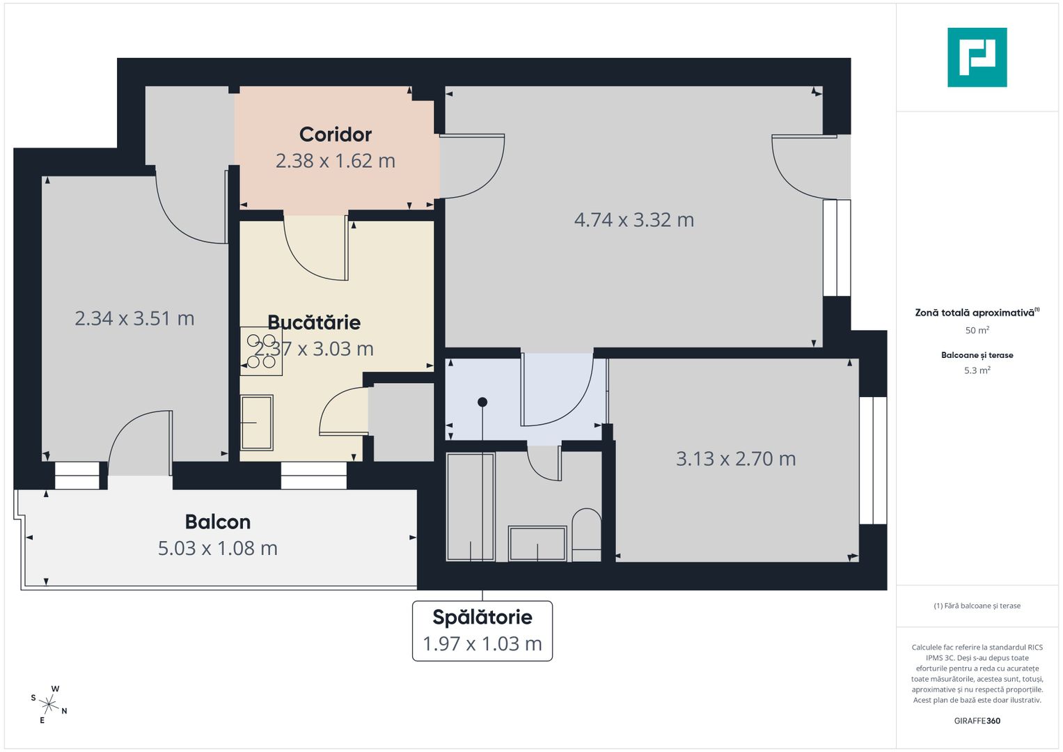 Apartament cu 3 camere, etajul 3, Calea Romanilor - Poză 6