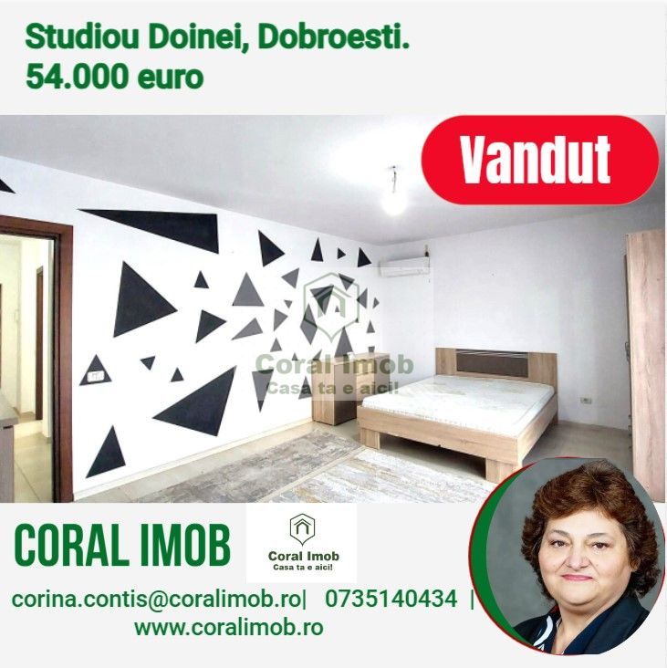 Vanzare studio 42.49 mp, centrala, parcare, Doinei. Dobroesti - Poză 1