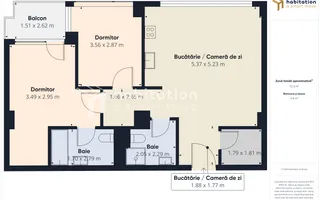 Tur Virtual – 3 camere, spațios și luminos, la 7 min de Iulius- XCITY - Poză 27