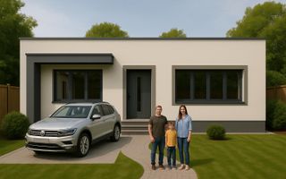 Casa 3 camere doua bai-Gaze-Curent-Apa-La cheie-Finisaje la alegere - Poză 1