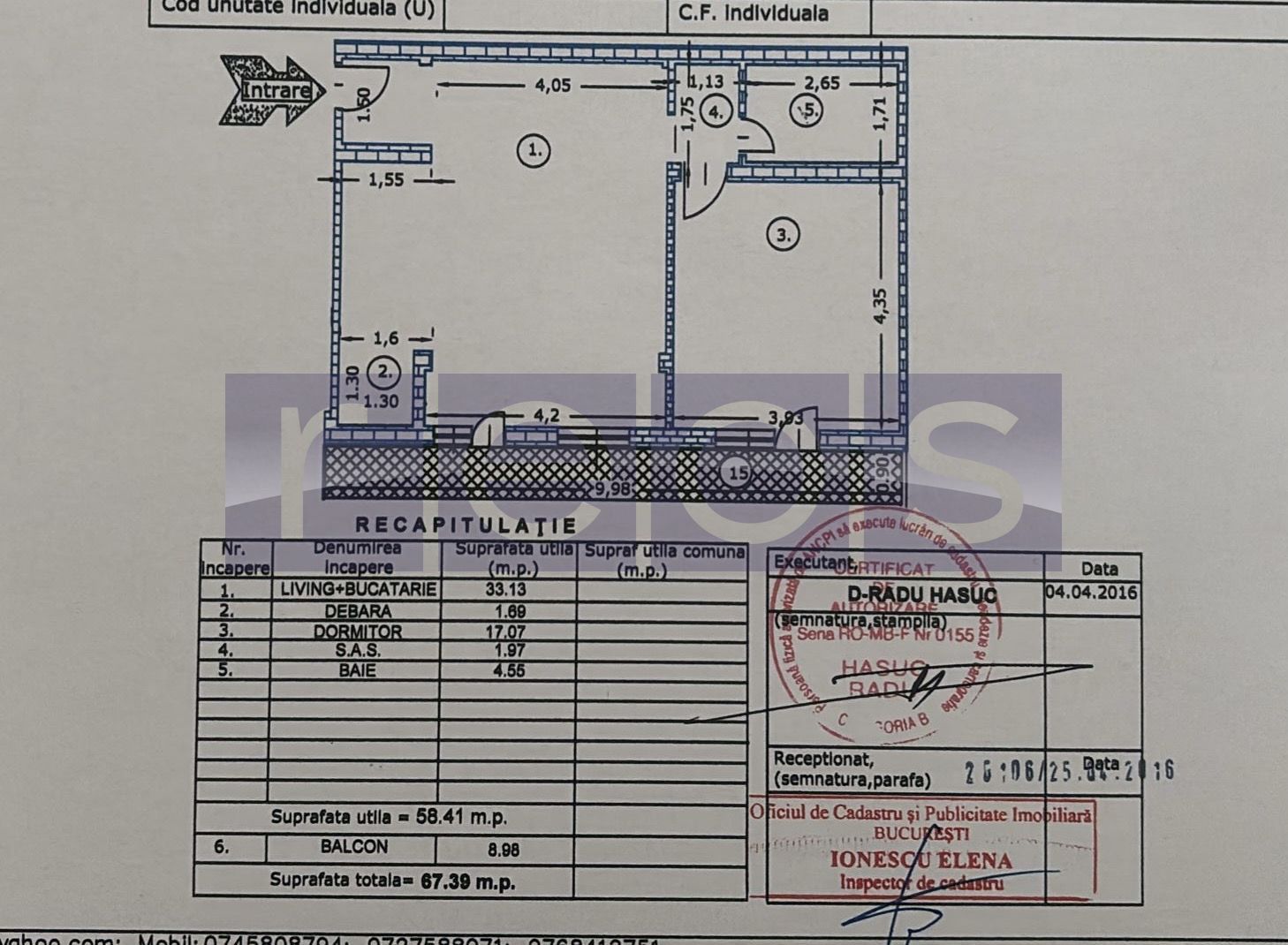 VÂNZARE 2 CAMERE | ZONA 1 DECEMBRIE 1918 | LOC DE PARCARE | CENTRALA PROPRIE - Poză 15