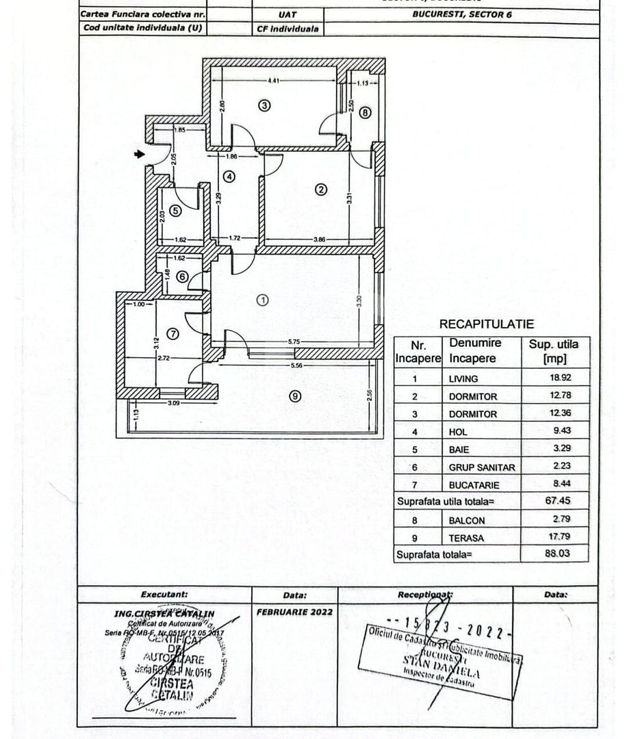 3 Cam | Terasă 18 MP | Et 10/10 | Rotar Park Residence 2 | Comision 0% - Schiță 11
