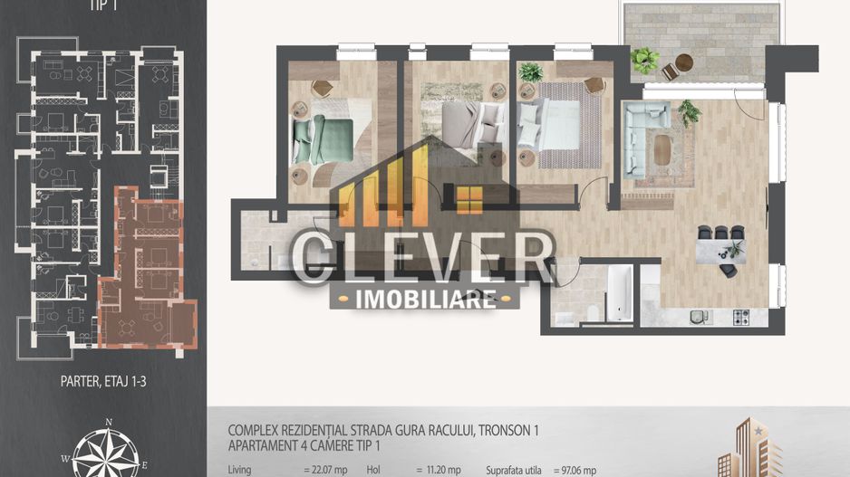 Apartament 4 camere Pallady | Metrou 8 min | Comision 0% - Schiță 9