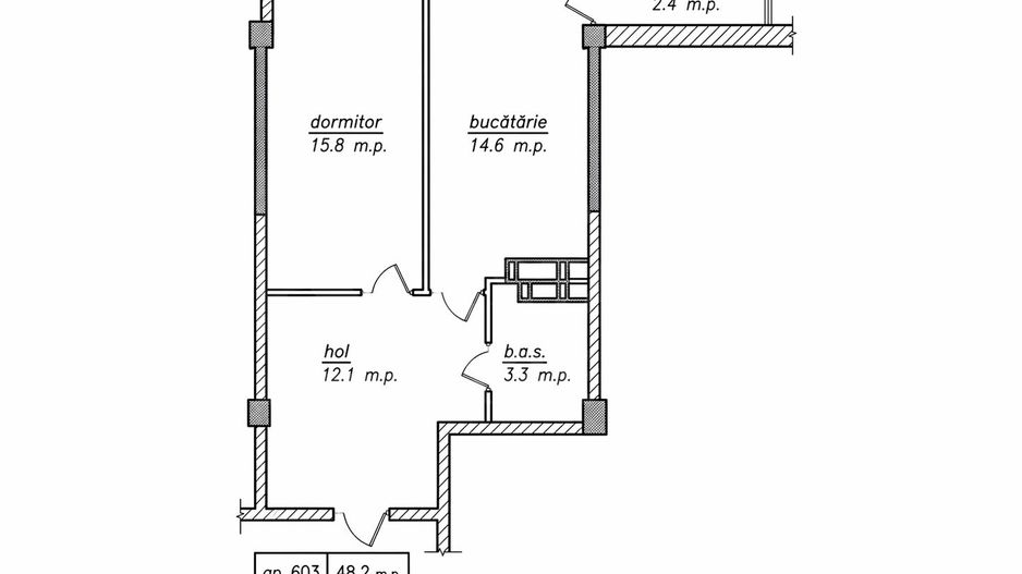 Vânzare, apartament, 1 cameră, str. Nicolae Dimo, Durlești. - Poză 3