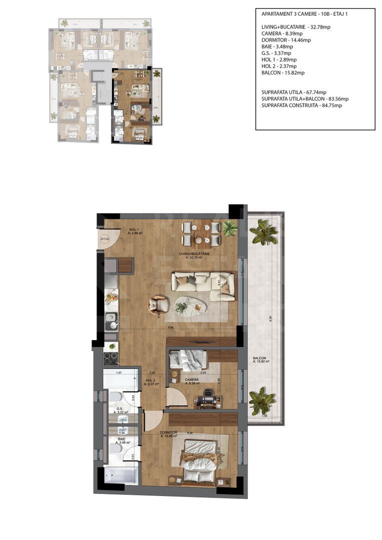 Vânzare, apartament, 3 camere, București - Poză 7