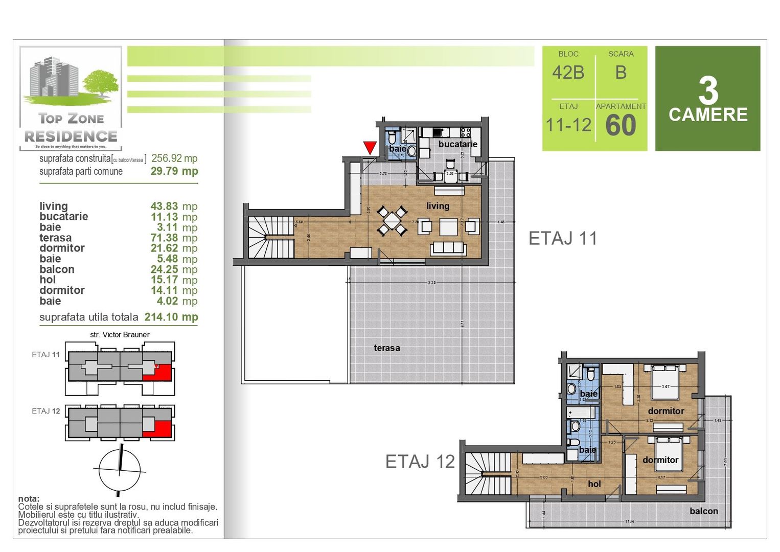 DUPLEX 3CAM.  IN PROIECT FINALIZAT SITUAT LANGA SCOALA BRAUNER! - Poză 2