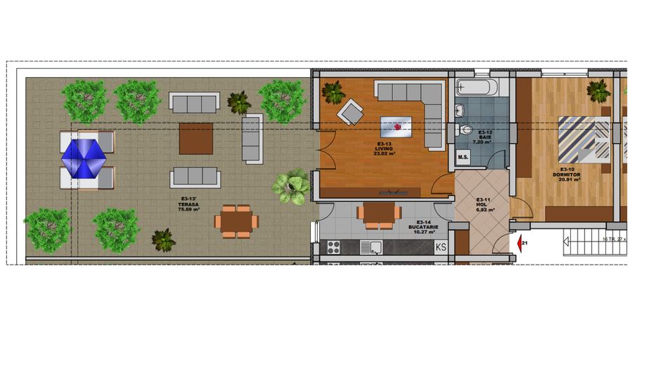 2cam.dec-util 67mp+terasa-76mp/15min-metrou D.Leonida - Poză 3