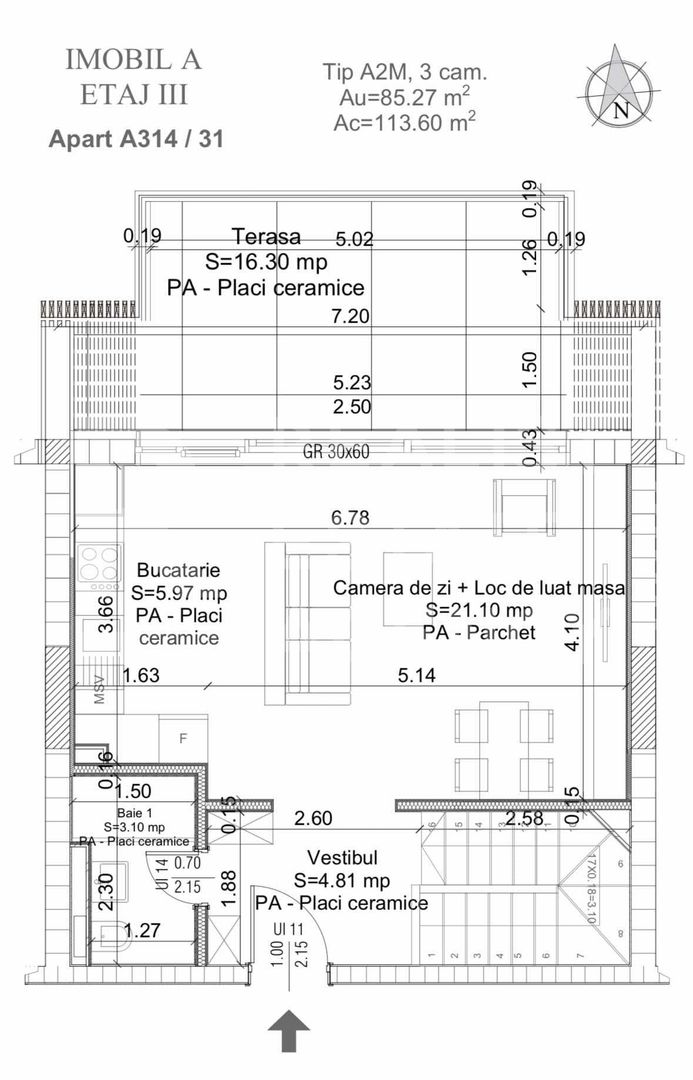 Vânzare, apartament, 3 camere, Iancu Nicolae - Schiță 19