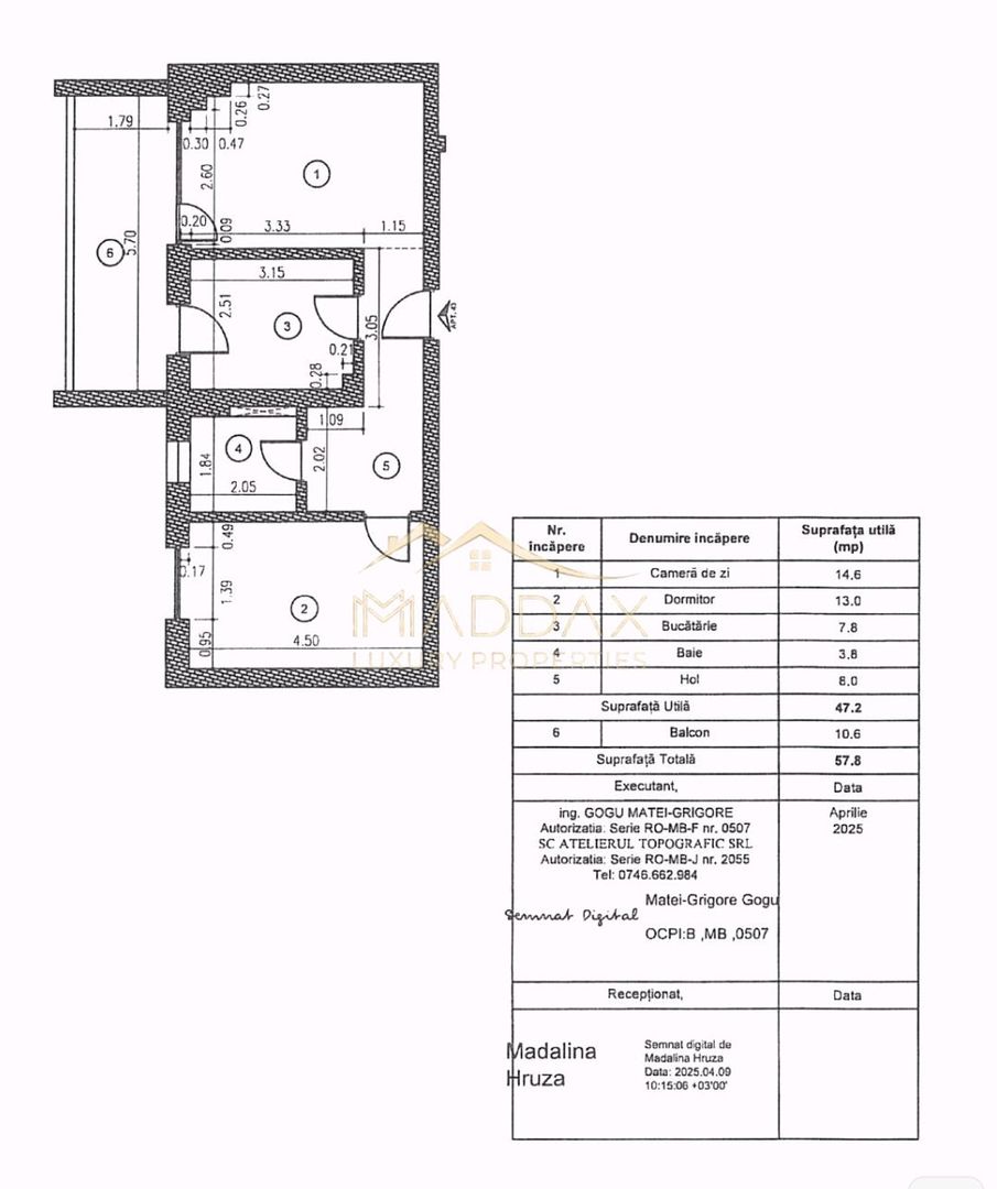 Apartament 2 Camere de Lux /Fabrica de Glucoza/Predare la alb-169.000 € - Schiță 9