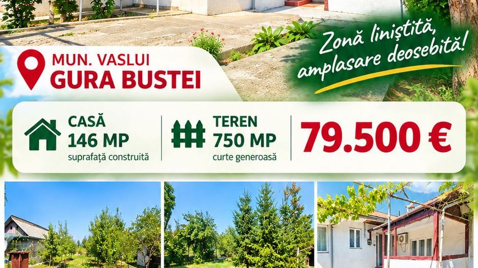 TEREN 750 mp + casa 146 mp, zona GURA BUSTEI - Vechia Roma; - Poză 1