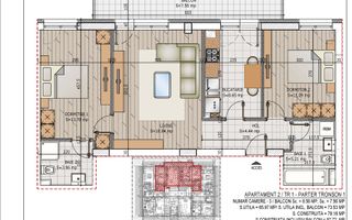 Direct Dezvoltator: 3 Camere, Compartimentare Ideală în Cartierul Verde - Schiță 8