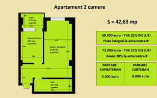 Apartament 2 camere Cug Valea Adanca, bloc nou, cartier rezidential - Poză 2