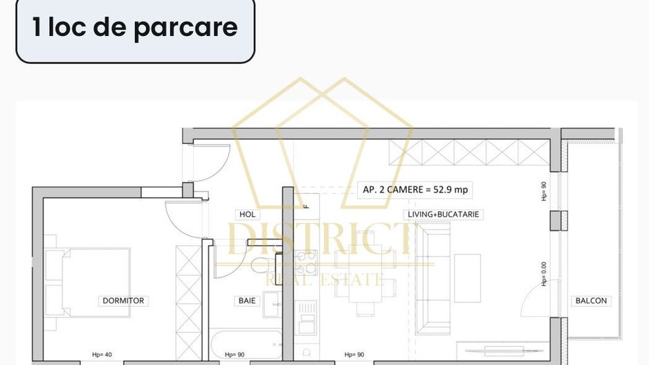 Apartament cu 2 camere | Etaj 1 | ESO - Poză 10