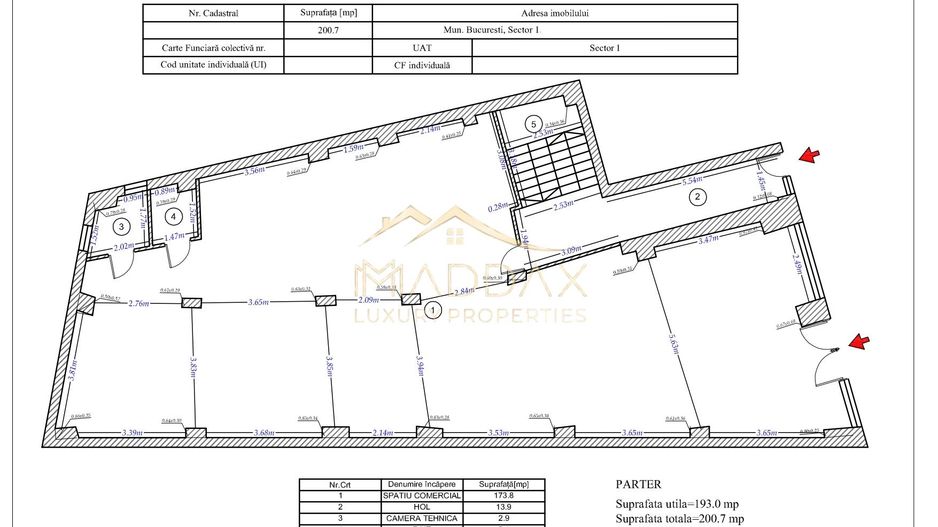 Spatiu comercial S+P // *362mp* // Victoriei - Schiță 51