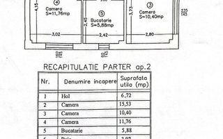 OPORTUNITATE | APARTAMENT 3 CAMERE CU CURTE PROPRIE | CONFORT - Schiță 18