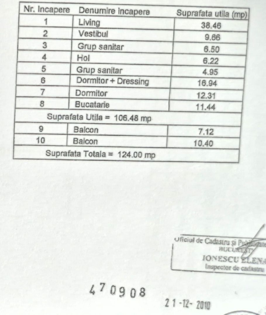 3 camere metrou, Upground, 106 mp utili , 124 mp cu 2 balcoan - Poză 11