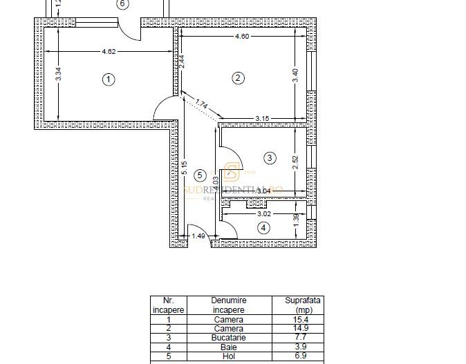 Apartament 2 camere de vanzare, zona parc Tineretului, metrou Sudului - Schiță 8