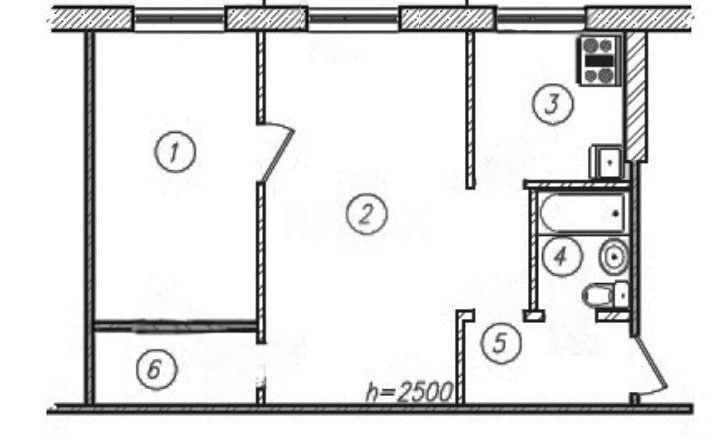 Apartament cu 2 camere Rișcani - Schiță 3