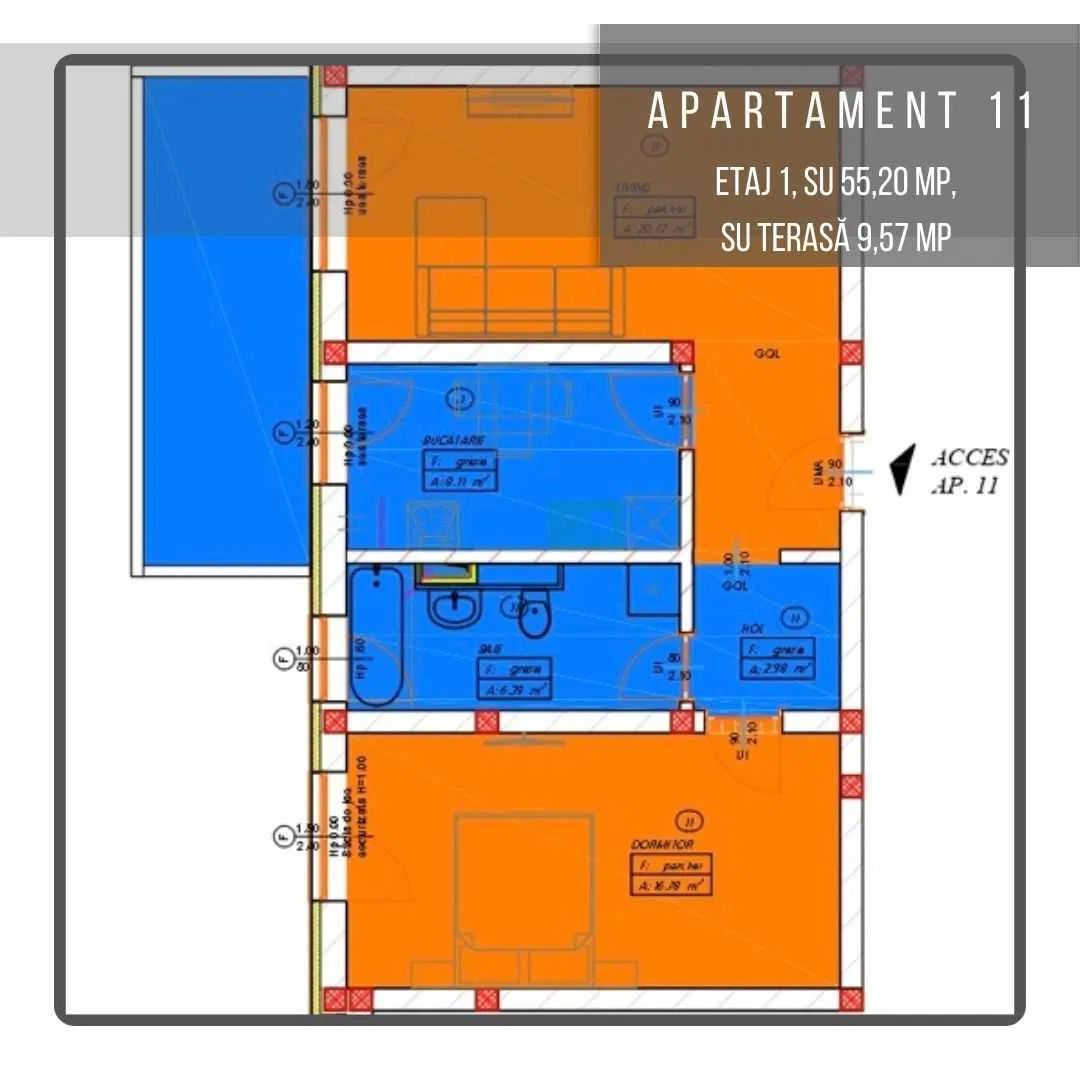 APARTAMENT CU TERASA LA PRIMA INCHIRIERE - Poză 12