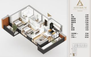 AP. 3CAM. DECOMANDAT IN PROIECT ASTORIUM LIFE / MUTARE IMEDIATA! - Poză 4