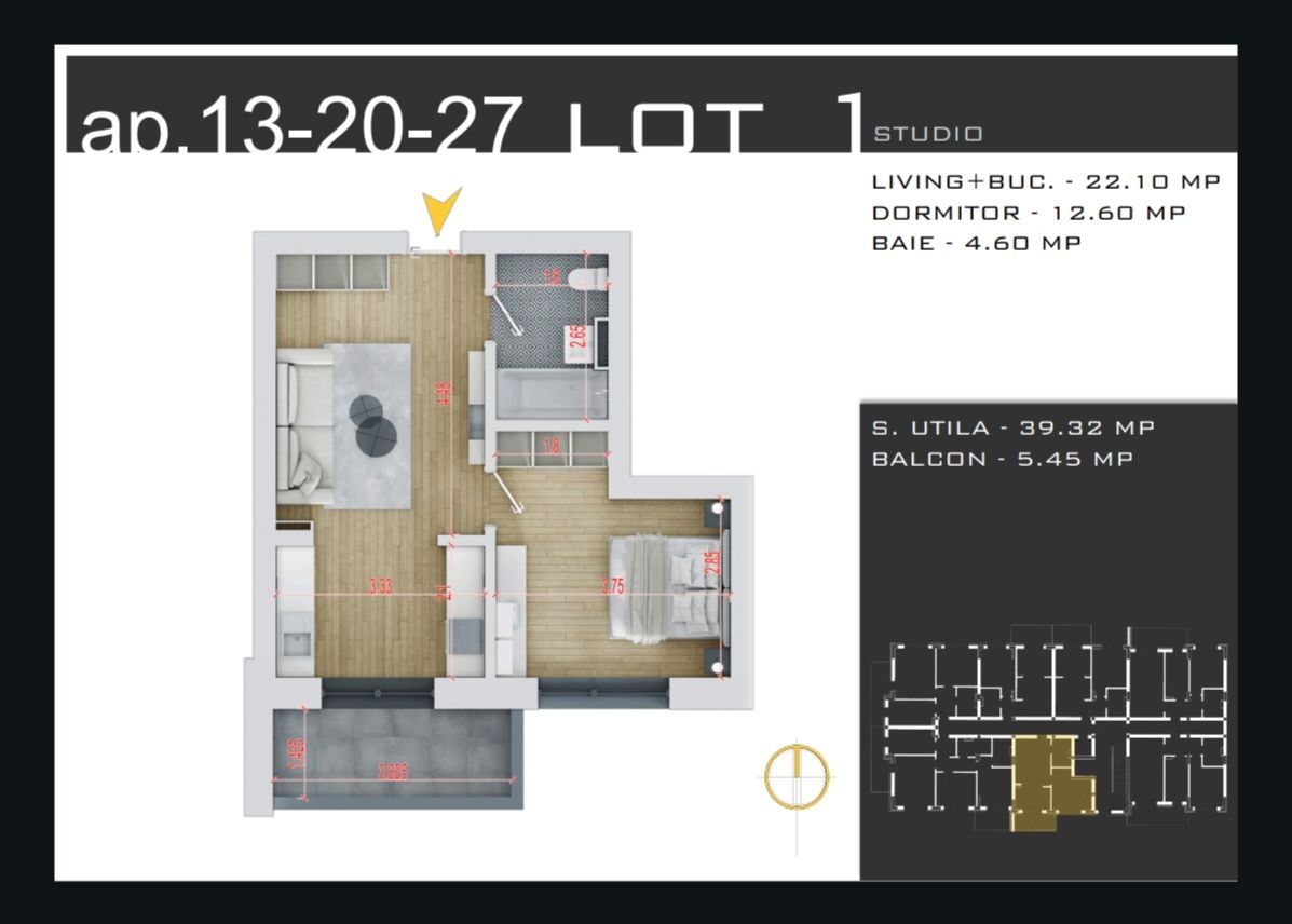 Apartament 2 camere OP,PROMOTIE cu PARCARE INCLUSA, Theodor Pallady - Poză 5