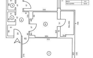 2 decomandate -Rovine - Schiță 3