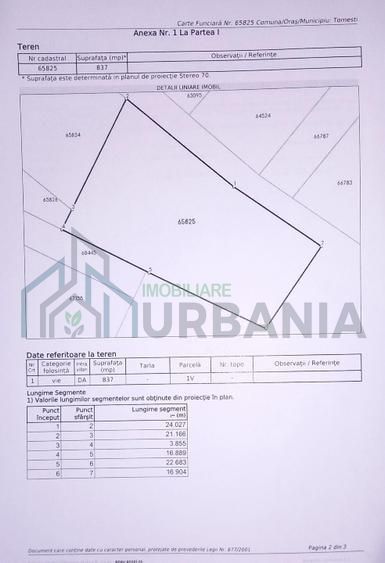 Teren intravilan de vânzare, 837 mp, deschidere 40 ml, Tomești (Iași) - Poză 5