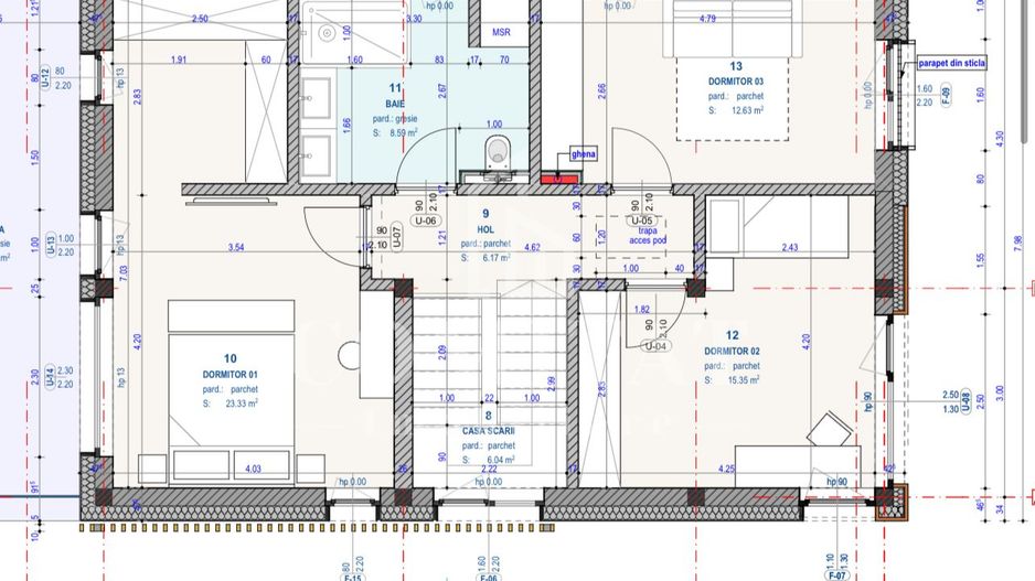 Casă individuală cu 699 teren la preț bun Chinteni - Schiță 22