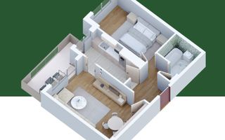 2 camere modern Pallady, balcon mare, etaj intermediar - Poză 3