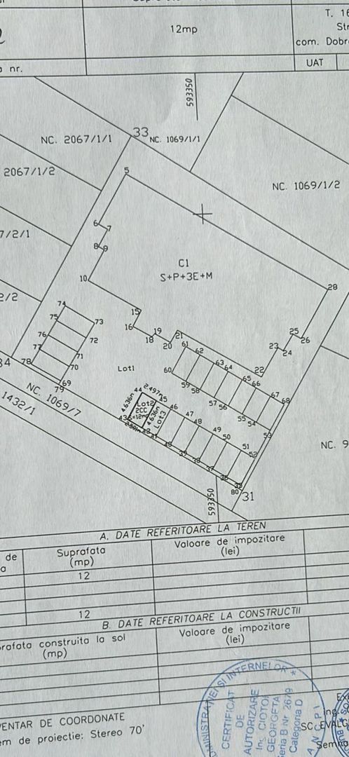 2 camere cu terasa 12mp- loc parcare Dobroiesti-Fundeni - Schiță 4