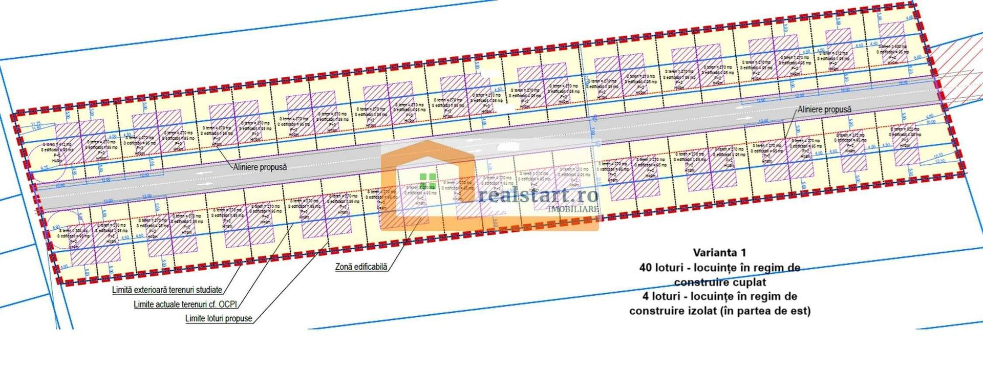 Investie, Balotesti, 15000mp intravilan, D 54,7ml, zona noua de case - Poză 1