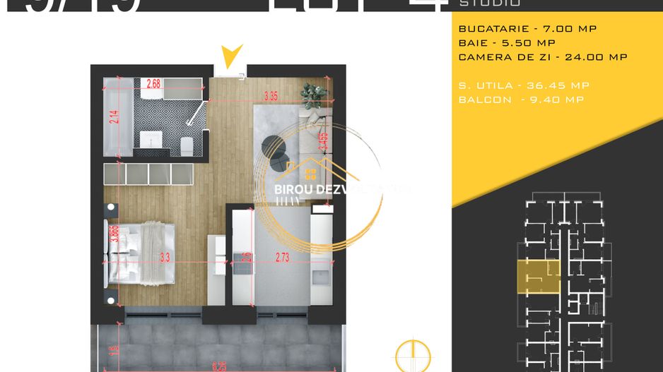 Dezvoltator Investitie Pallady metrou Teclu Ansamblu de top PRESALE - Schiță 2