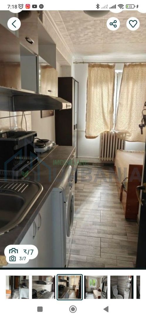 Camera de camin, 12 mp, Bularga, Iasi, etaj intermediar, renovata, mobilata, utilata - Poză 3