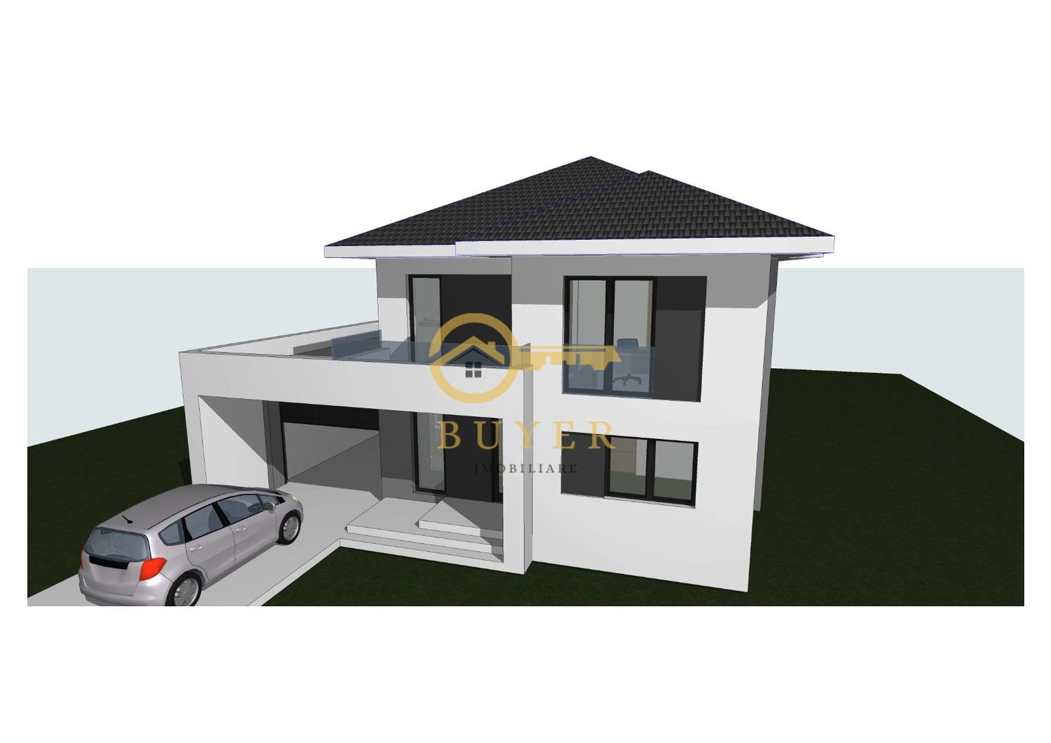 Casa moderna in Selimbar cu garaj- Terasa la parter, 2 balcone la etaj - Poză 22