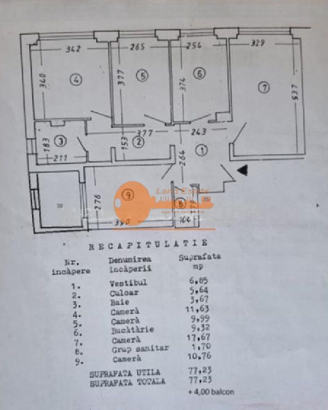 4 camere renovat 2025 Parcul Morarilor - M. Costin Georgian - Schiță 9