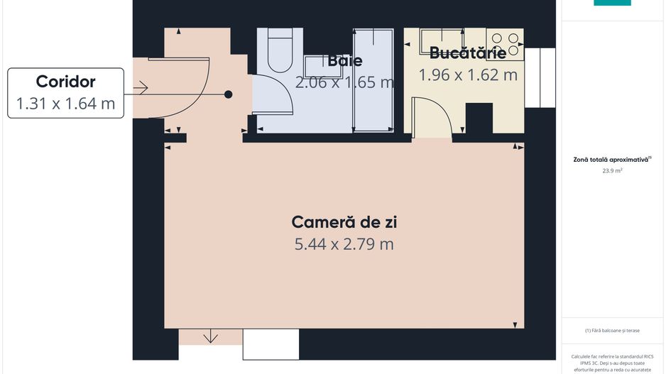 Garsonieră practică – str. Banul Mărăcine, Arad - Poză 9