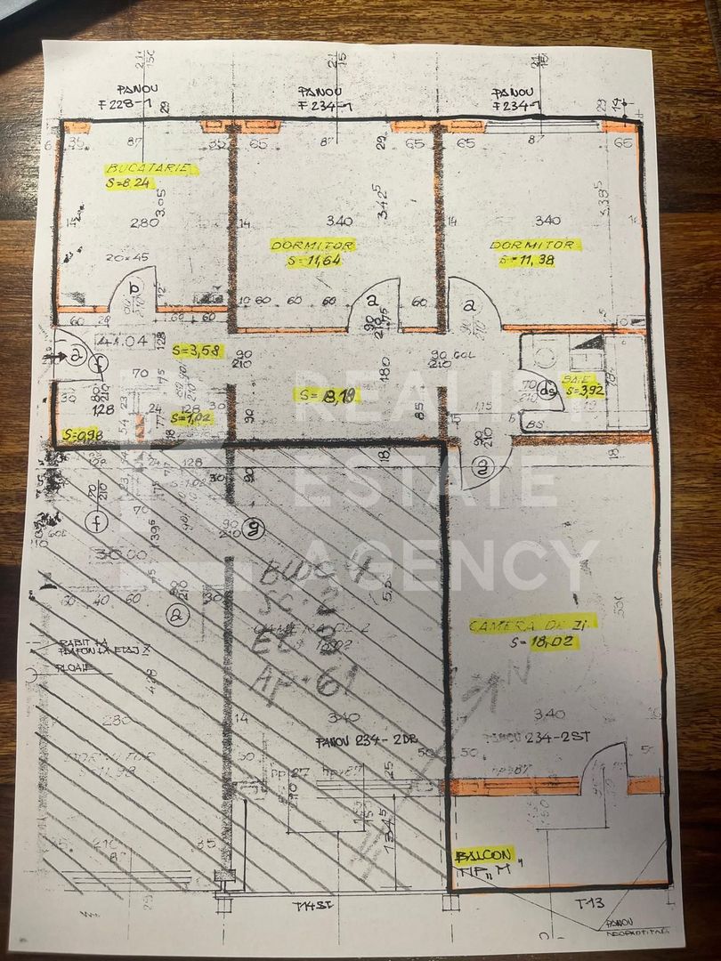 Vânzare, apartament, 3 camere, etaj 3, zona Lacul Tei - Schiță 9