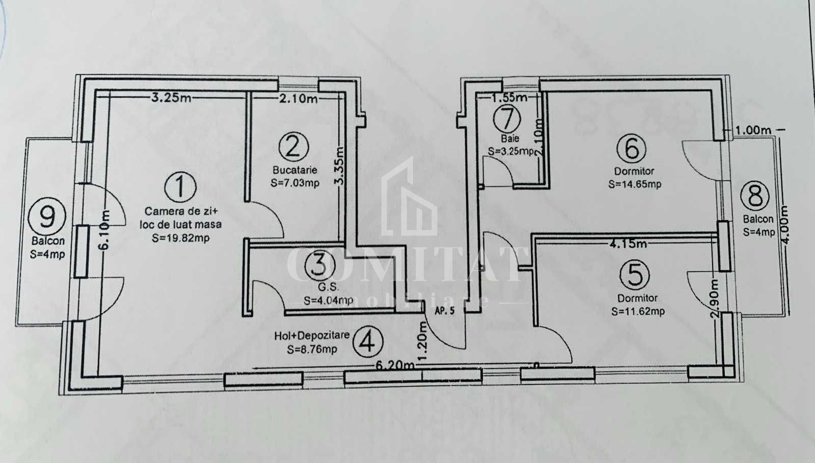 Apartament 3 camere | La cheie | 69mp | Zona Regina Maria Borhanci - Poză 12