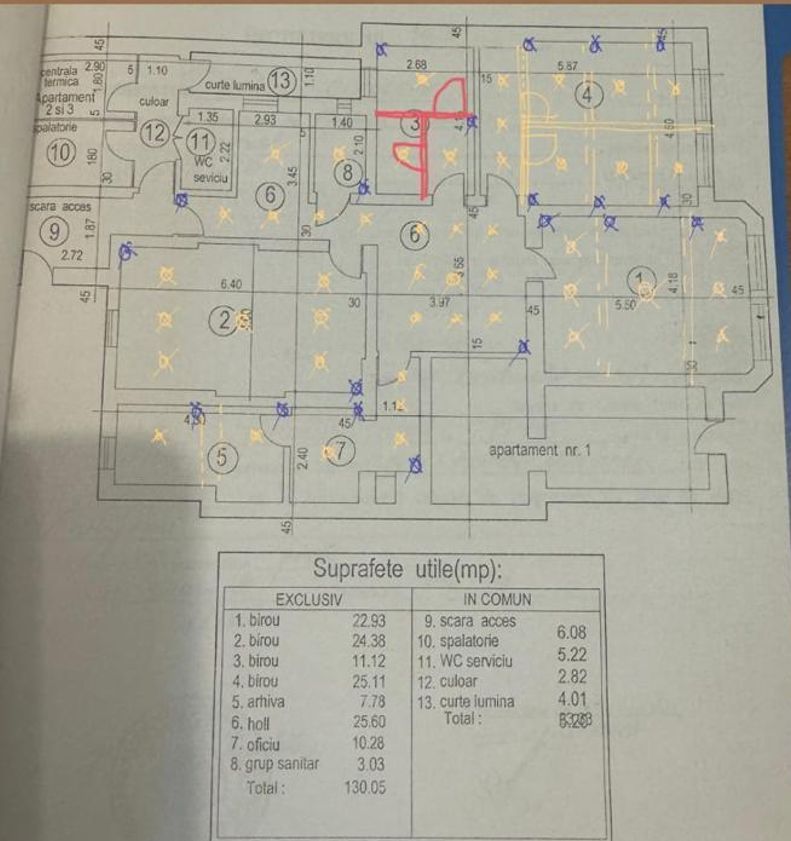 4 CAMERE|| DEMISOL || CALEA DOROBANTILOR - Schiță 24