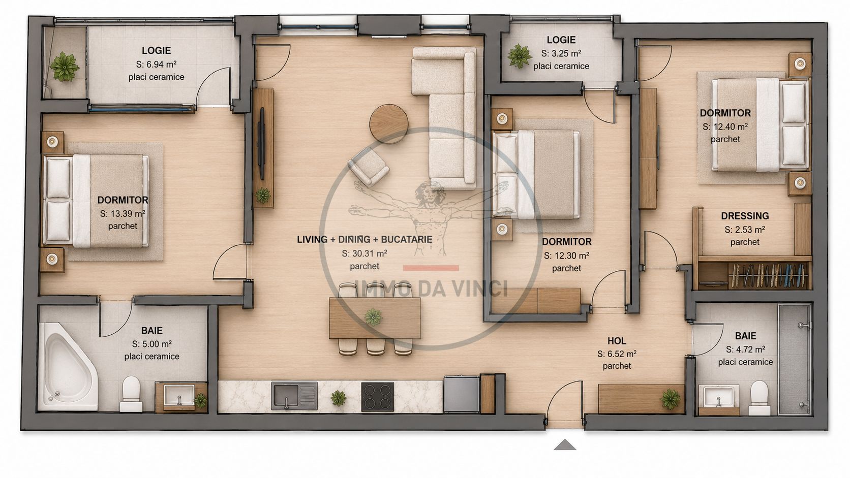 Apartamente cu 1-2-3-4 camere, parcare | Bloc Nou Traian Vuia Pod IRA - Poză 9