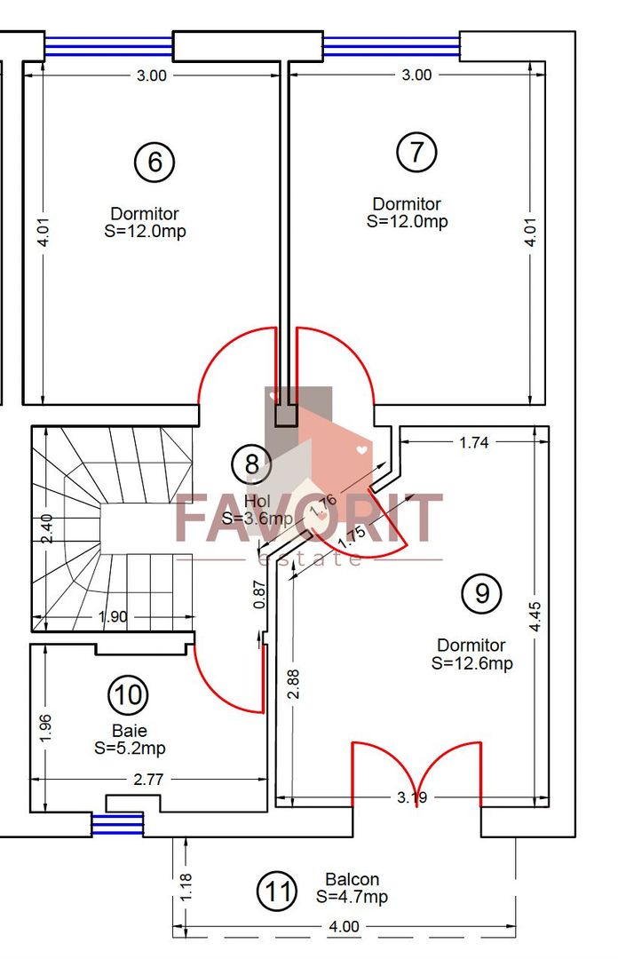 Pozitie excelenta. Disponibil imediat. 3 dormitoare - Schiță 16
